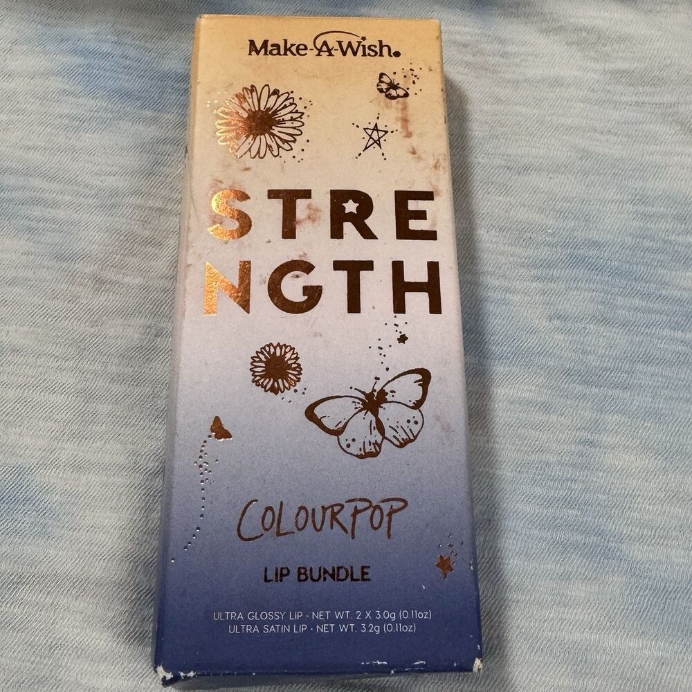 Colourpop Ultra Glossy Satin 3 Lip Bundle - STRENGTH - Make A Wish - NIB